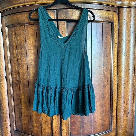Free People Intimately Say it With a Layer Tank Tunic Teal Green S - Picture 3 of 12
